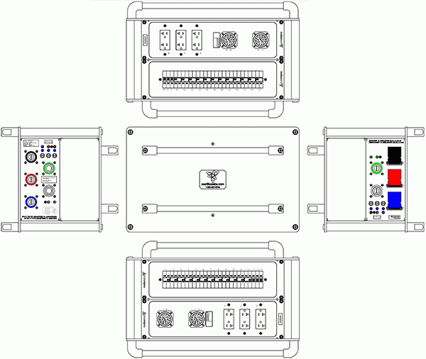 Auxiliary Power Distribution Stackable Power Distribution Units